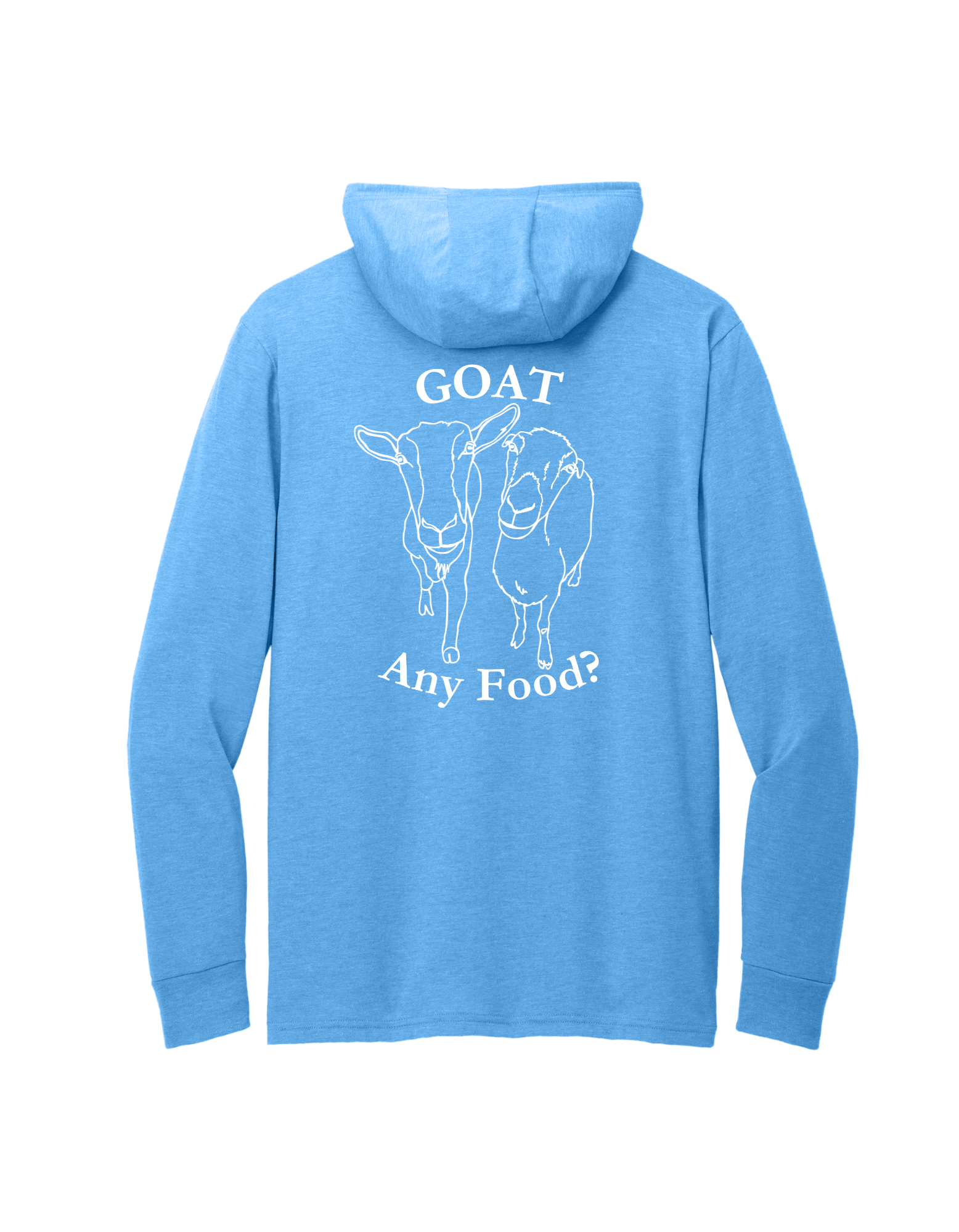 Woodhaven Rescue Long-Sleeve Hooded Goat Any Food Shirt